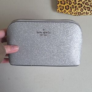 Kate Spade Sparkling Silver Cosmetic Case